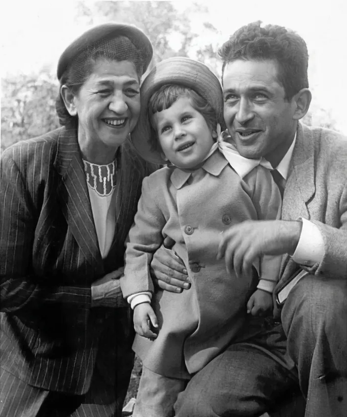 Fan Mailer, Susan Mailer, and Norman Mailer, 1952 — three generations