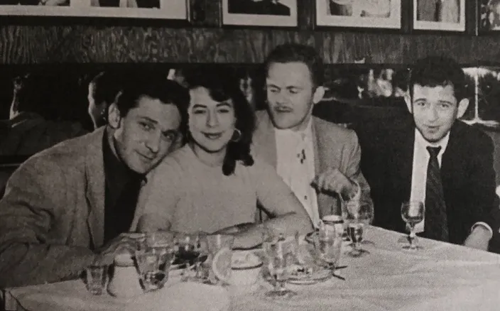 Mickey Knox, Adele Morales Mailer, James Jones, and Norman Mailer, c. 1952