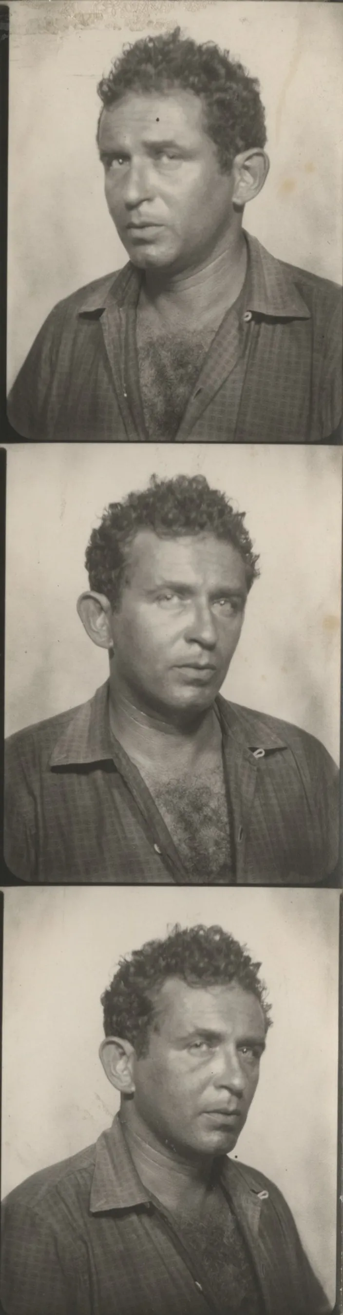 Norman Mailer, c. 1956 — a photobooth strip