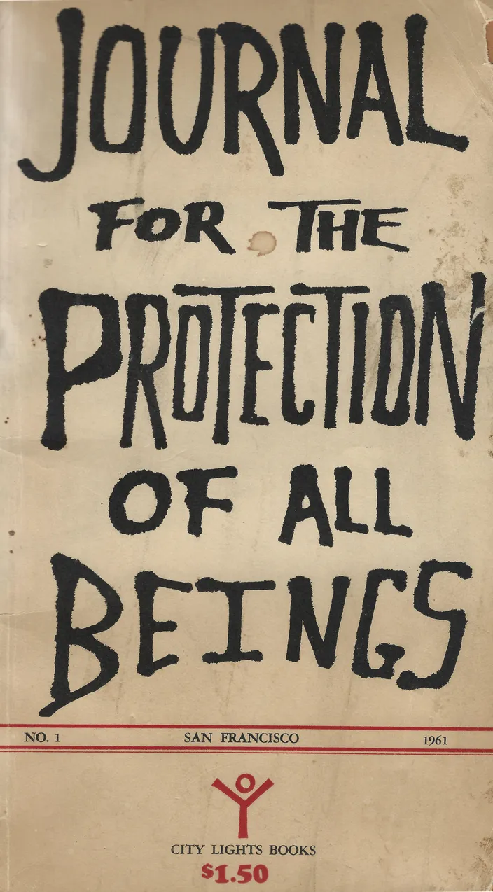 Cover of Journal for the Protection of All Beings, No. 1 (the "Love-Shot Issue"), San Francisco: city-lights-books, 1961, $1.50 — the volume that reprinted Mailer's two open letters