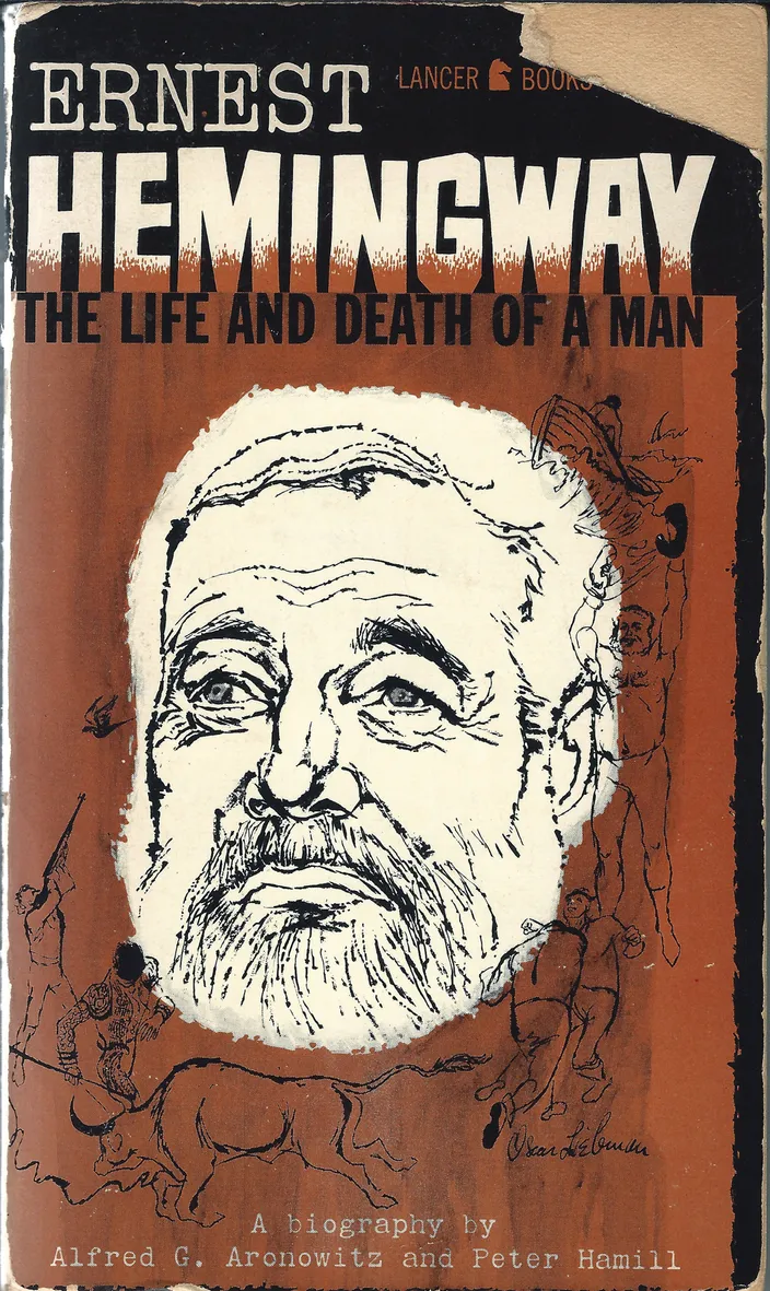 Cover of Ernest Hemingway: The Life and Death of a Man, Lancer Books, 1961