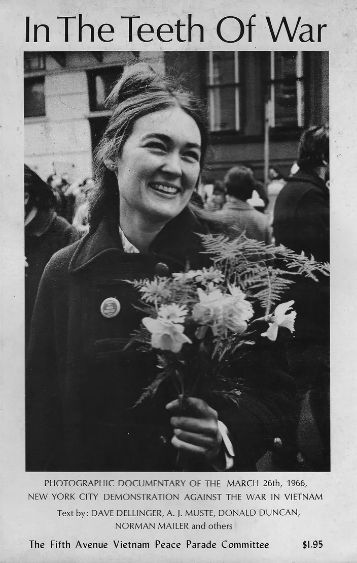 Page from In the Teeth of War carrying excerpts from Mailer's peace-parade speech