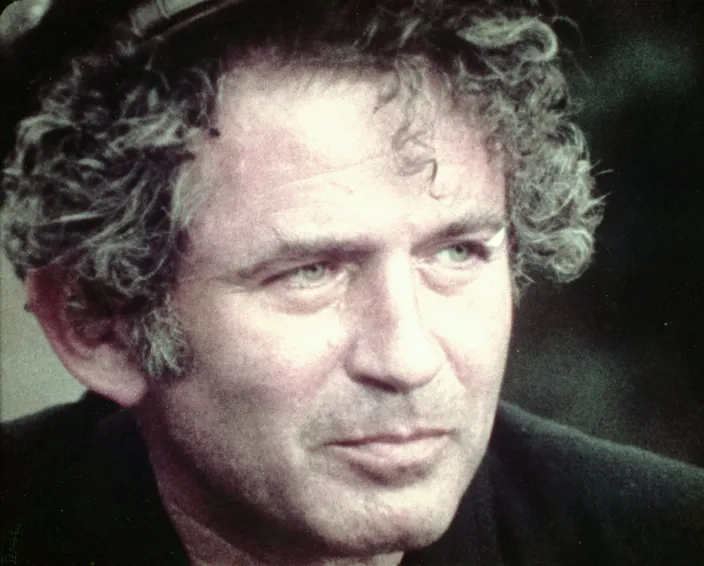 Norman Mailer on the set of Maidstone, 1968