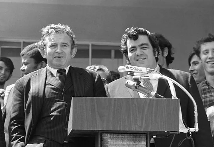 Norman Mailer and Jimmy Breslin during the 1969 campaign