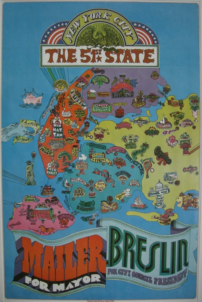 The "5th State" Mailer–Breslin campaign poster, 1969