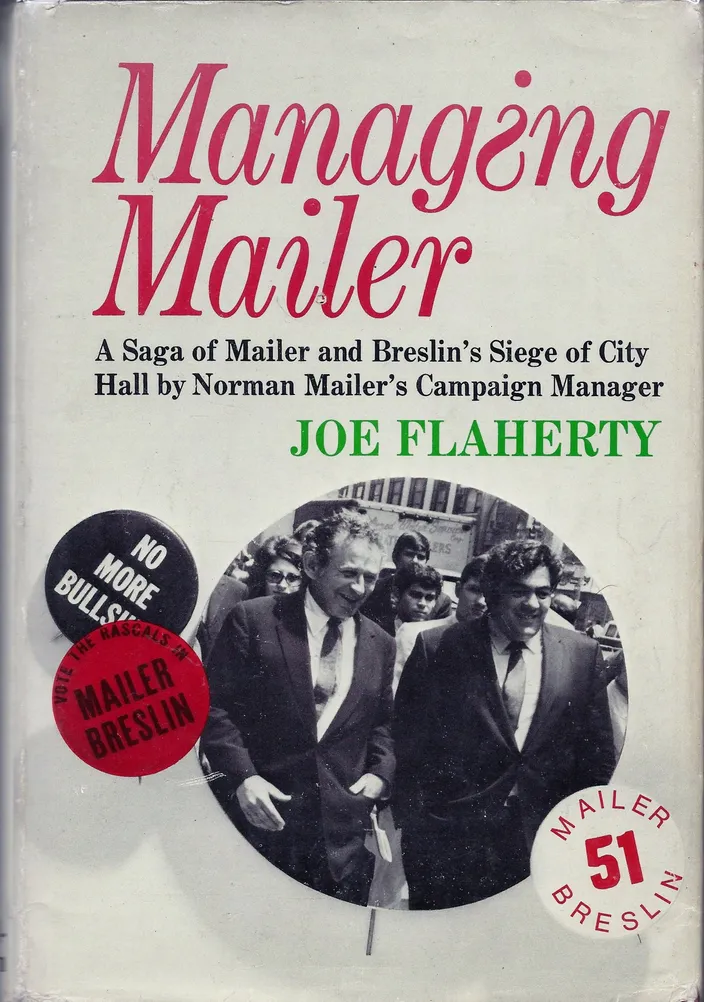 Managing Mailer first-edition dust jacket (Coward-McCann, 1970)