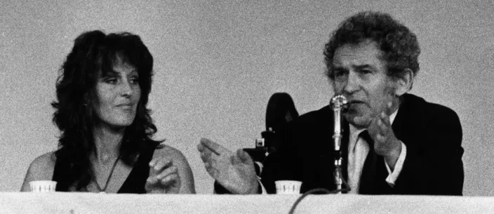 Mailer and Germaine Greer at "A Dialogue on Women's Liberation," Town Hall, 30 April 1971