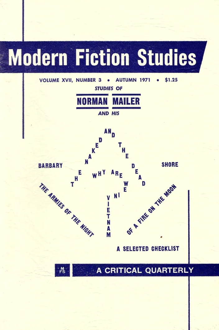 Cover of the Modern Fiction Studies Mailer number, 1971
