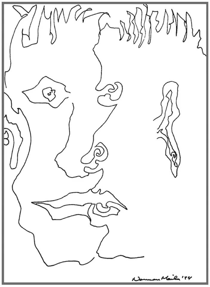 Self-portrait, Norman Mailer, 1984