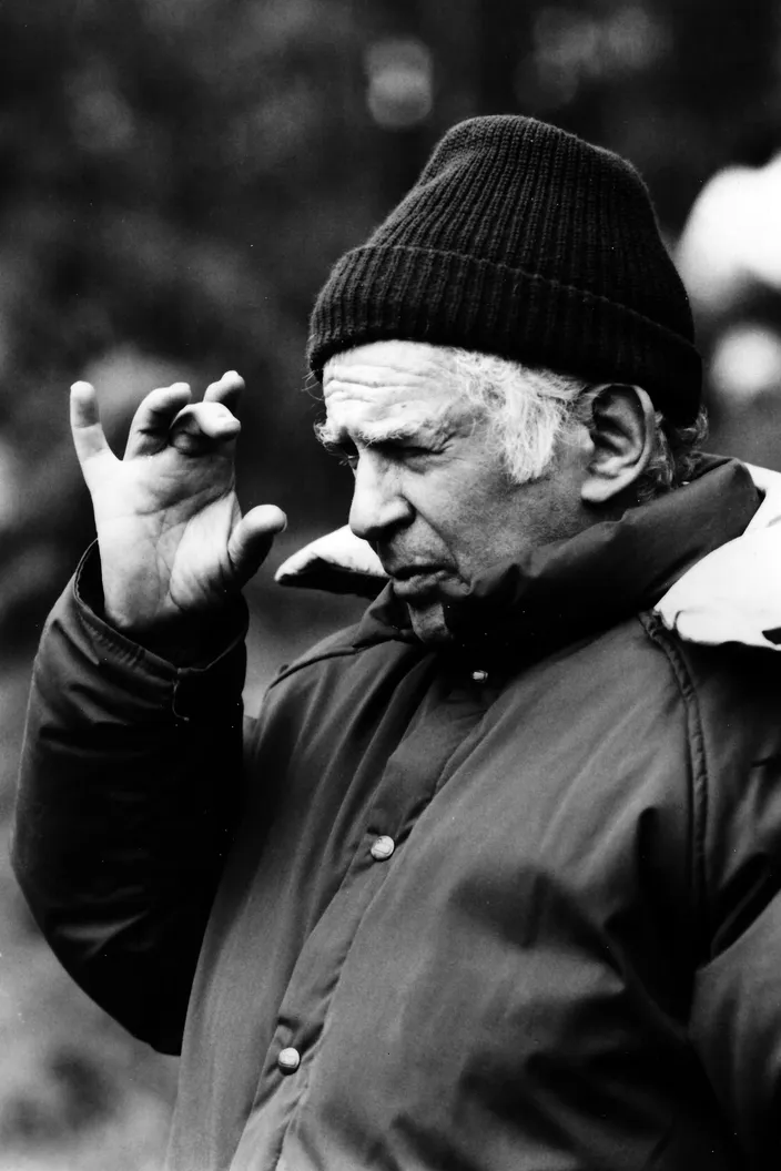 Mailer directing on the Provincetown set of Tough Guys Don't Dance, 1986
