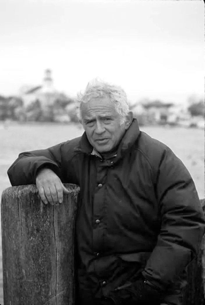 Norman Mailer in Provincetown, 1986 (photograph by Ken Regan)